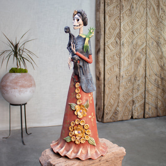 Frida Campesina Catrina | Hand Sculpted Catrina Figure