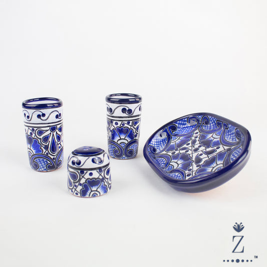 Tequila Shooter Set | Azules Pattern