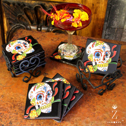 Ceramic Coaster set | Romantic Catrina