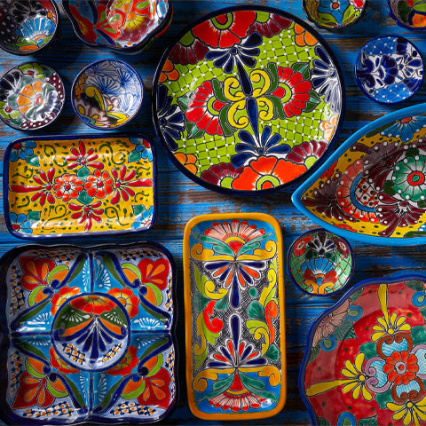 Talavera from Mexico, Talavera plates, Talavera Pottery