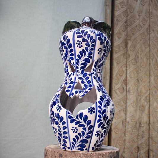 Calabaza Zumo, Sculptural Luminary Glazed Ceramic