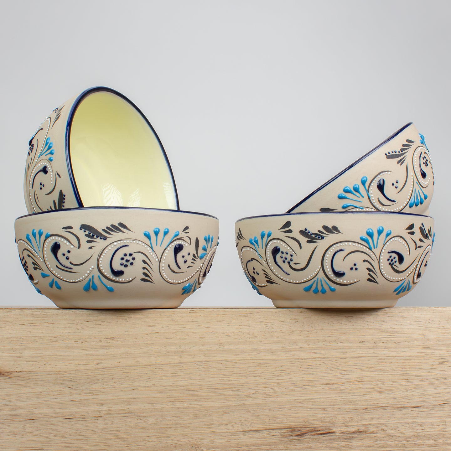 Stoneware Bowls | Azules Painted Pattern