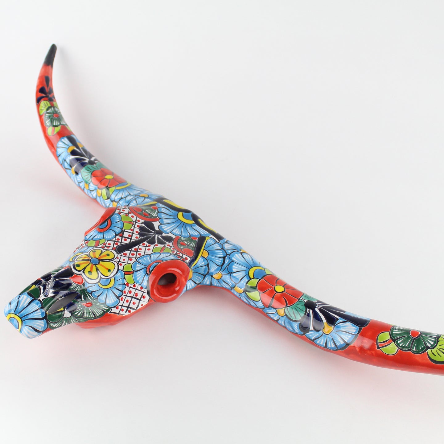Longhorn Sculpture | Talavera Red Large