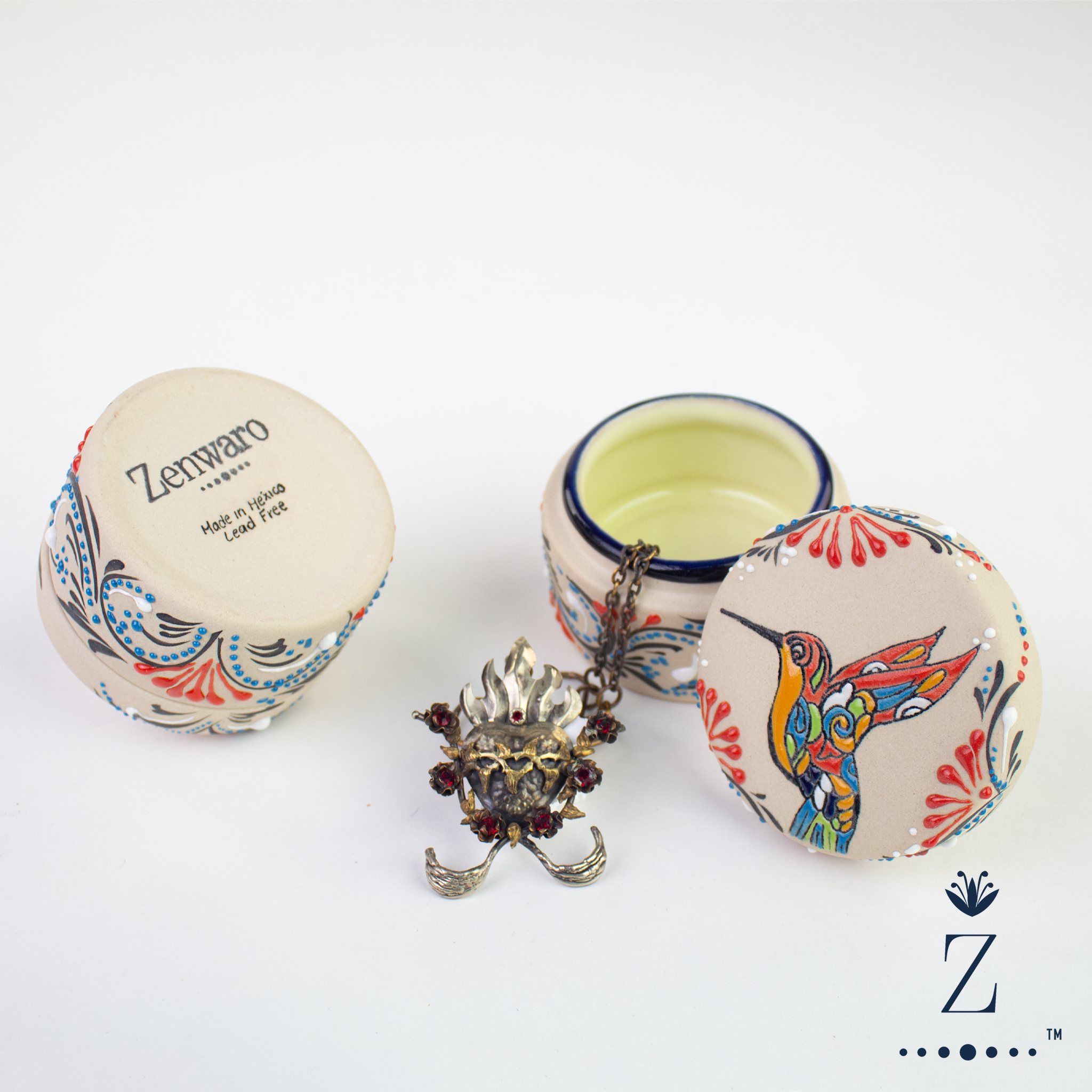 Stoneware Caddy | Hummingbird Lirio Edition, Ceramic Container