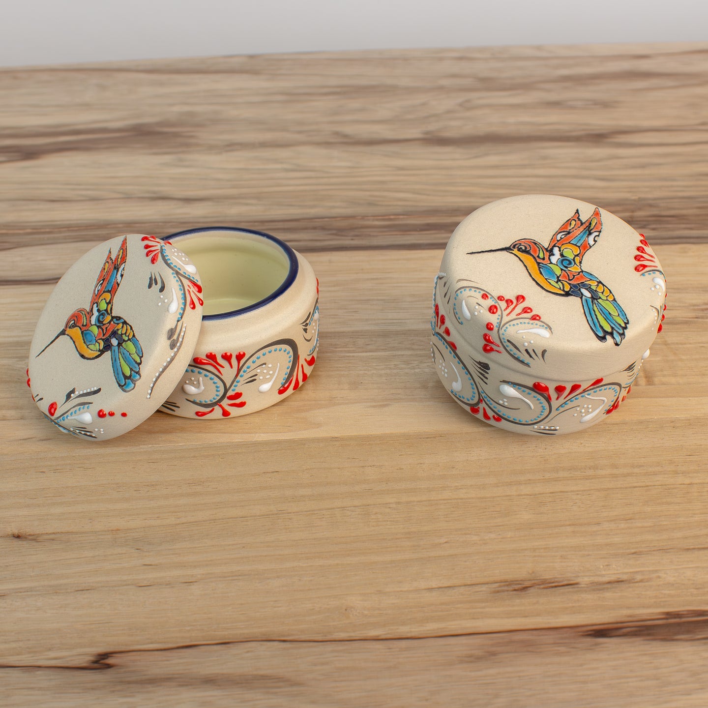 Stoneware Caddy | Hummingbird Lirio Edition, Ceramic Container