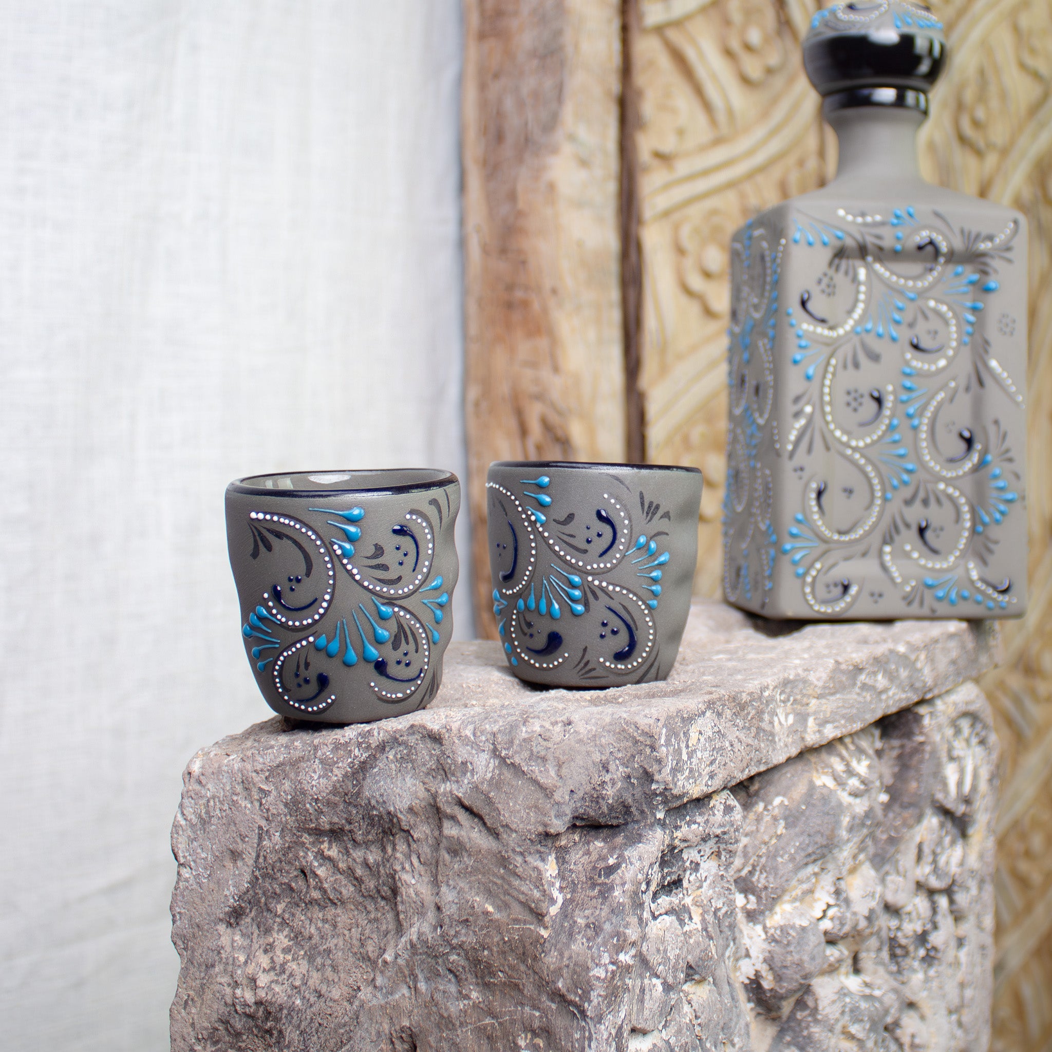 Stoneware Shot Glass | Noir Edition Shooters - Zenwaro