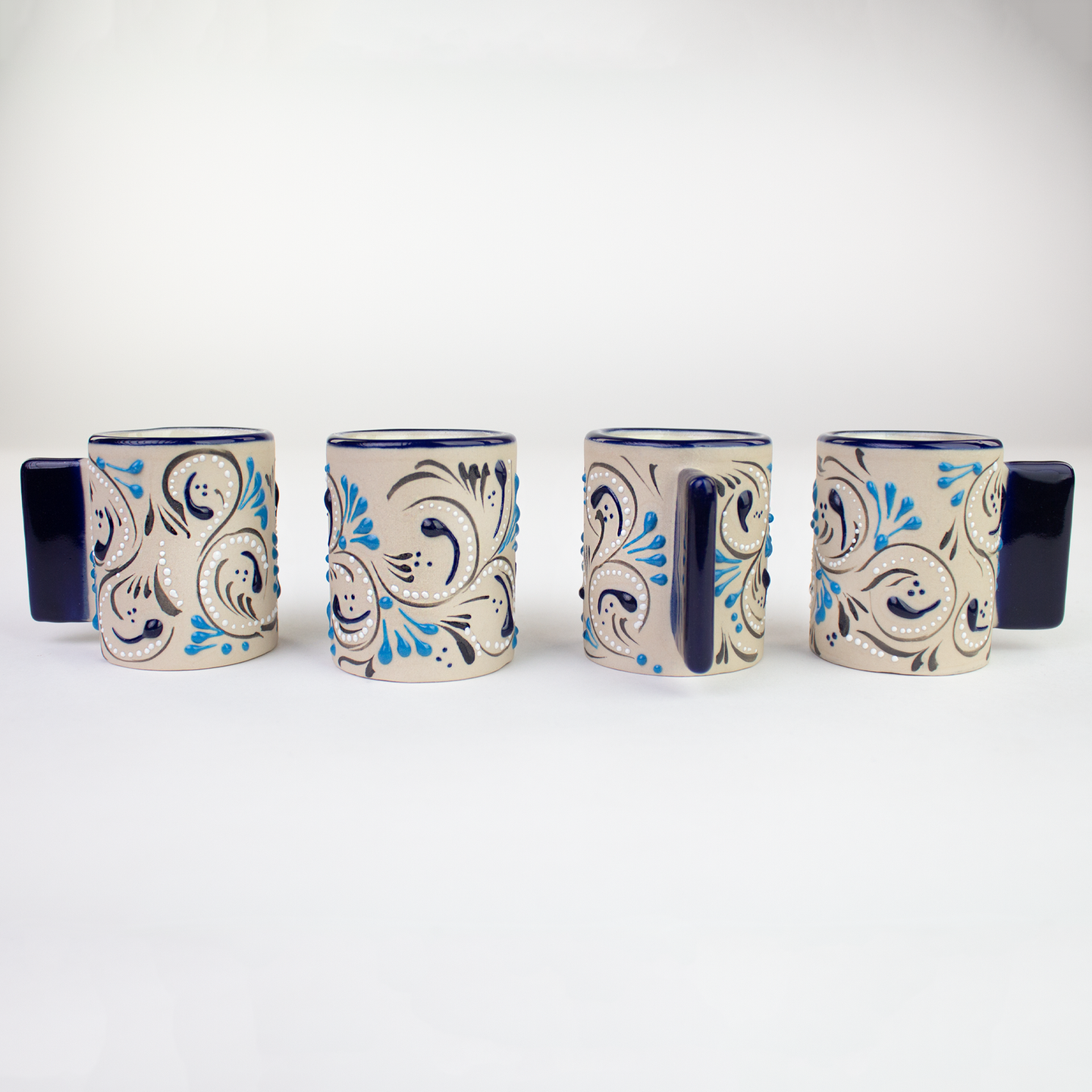 Stoneware Shot Glass | Azules Pattern Ceramic Shooters