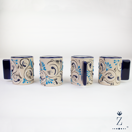 Stoneware Shot Glass | Azules Pattern Ceramic Shooters