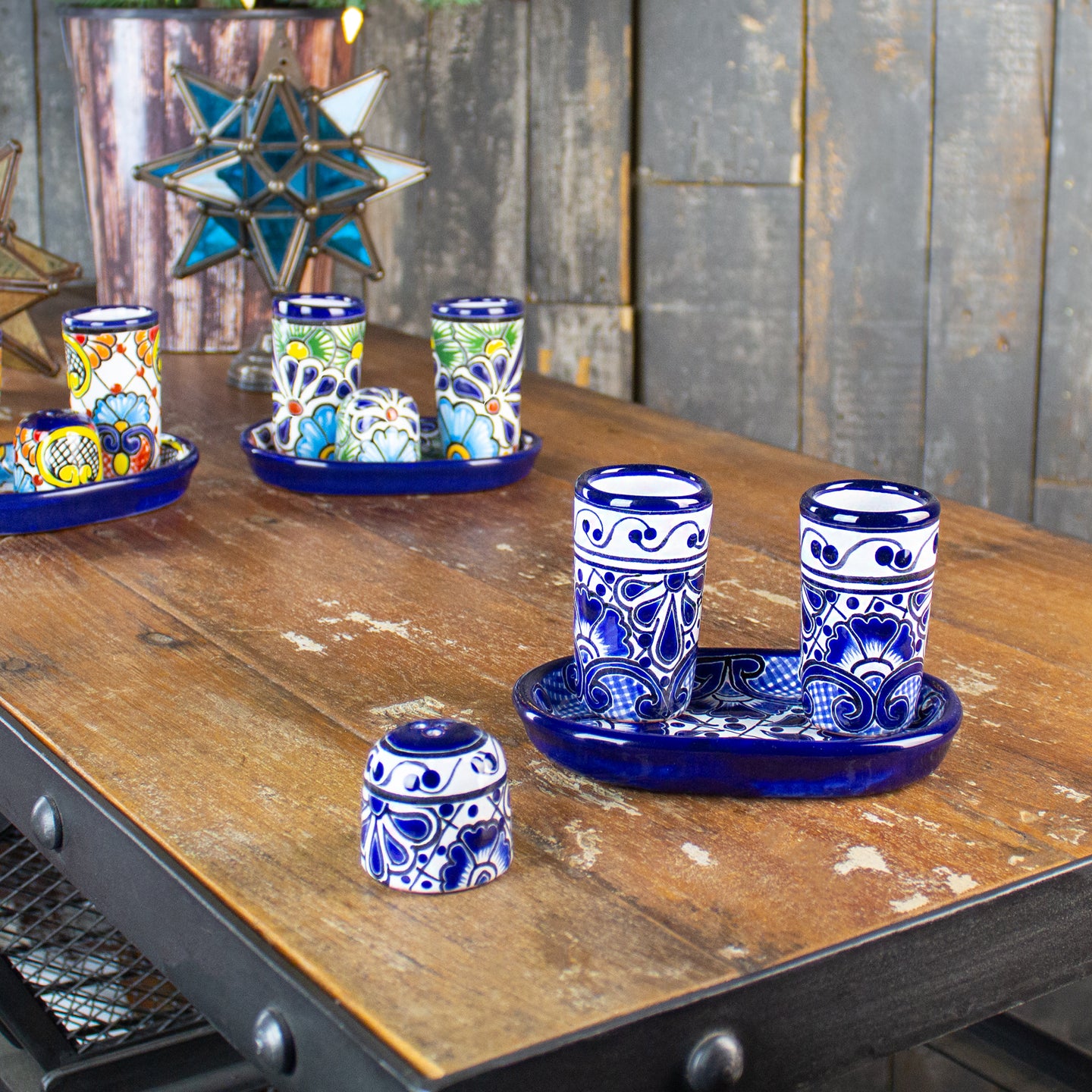 Tequila Shooter Set | Azules Pattern