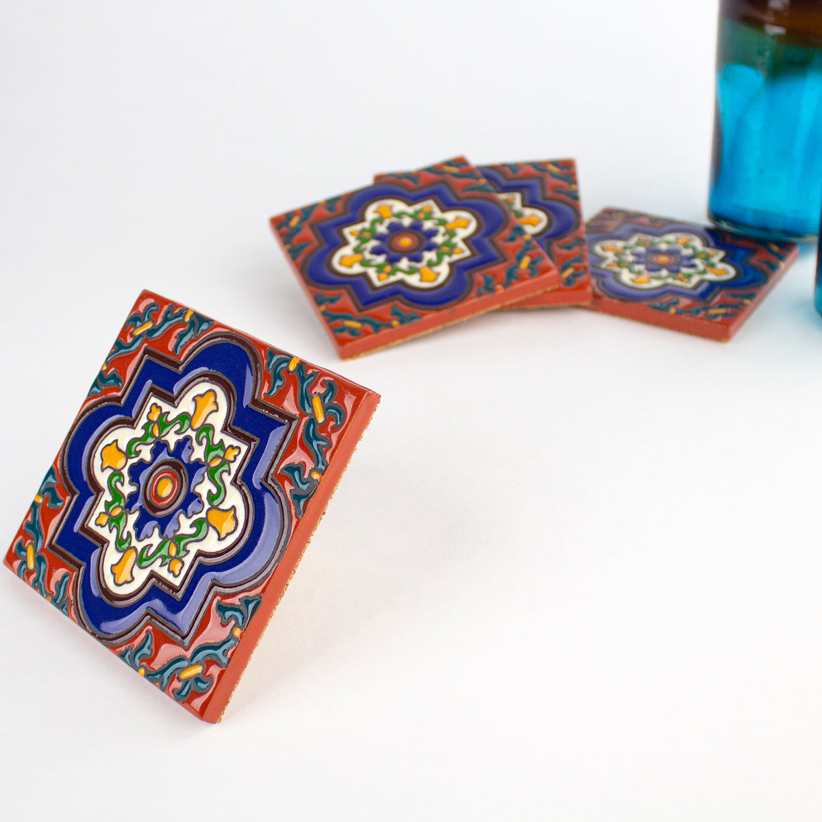 Ceramic Coaster set | Tuscan Shield