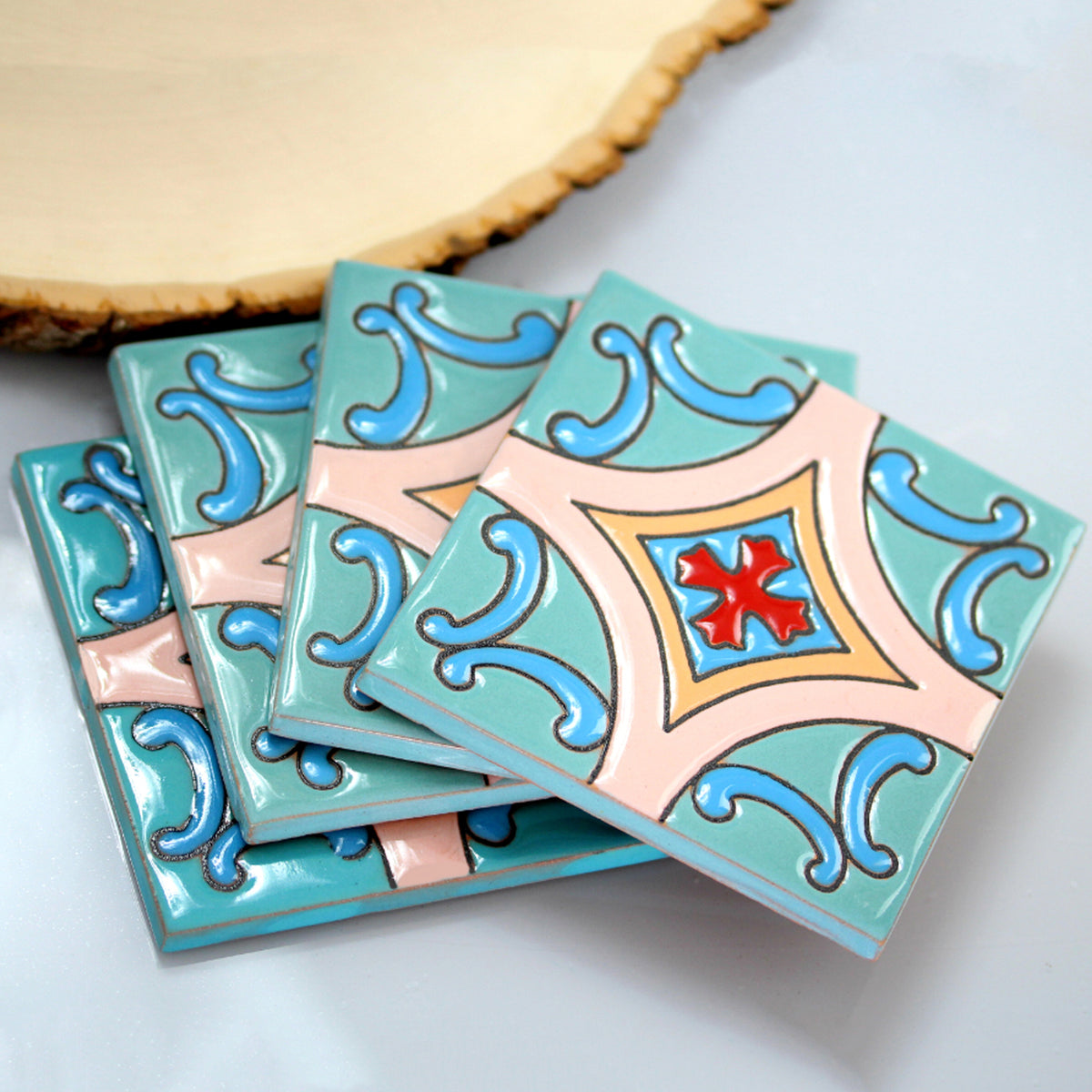Ceramic Coaster set | Capula Shield