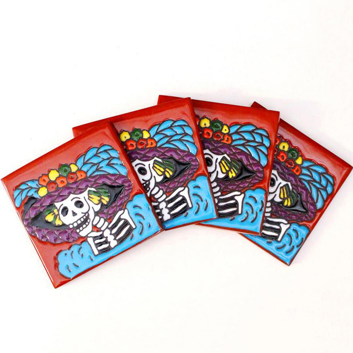 Ceramic Coaster set | Posada Catrina.