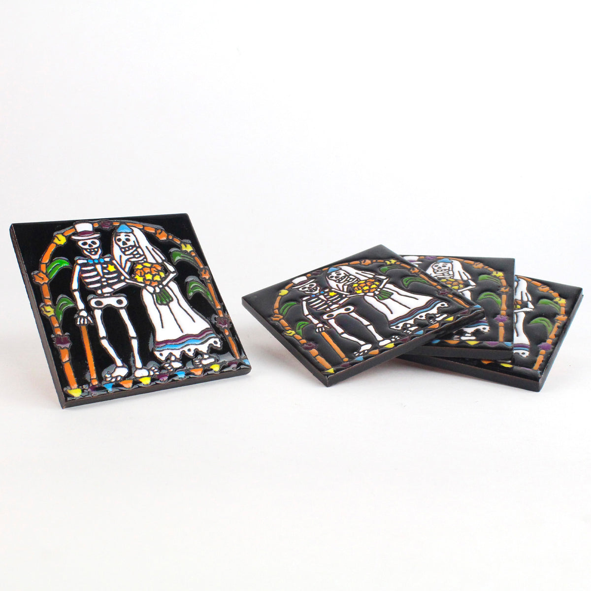 Ceramic Coaster set | Bride and Groom