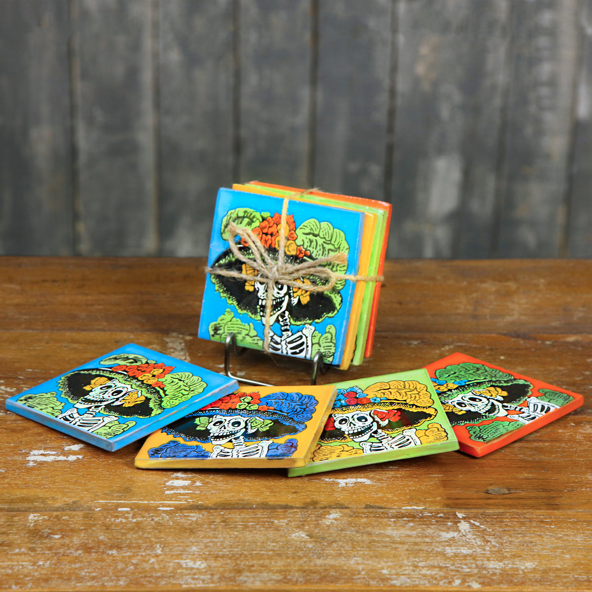 Ceramic Coaster set | Retro Catrina