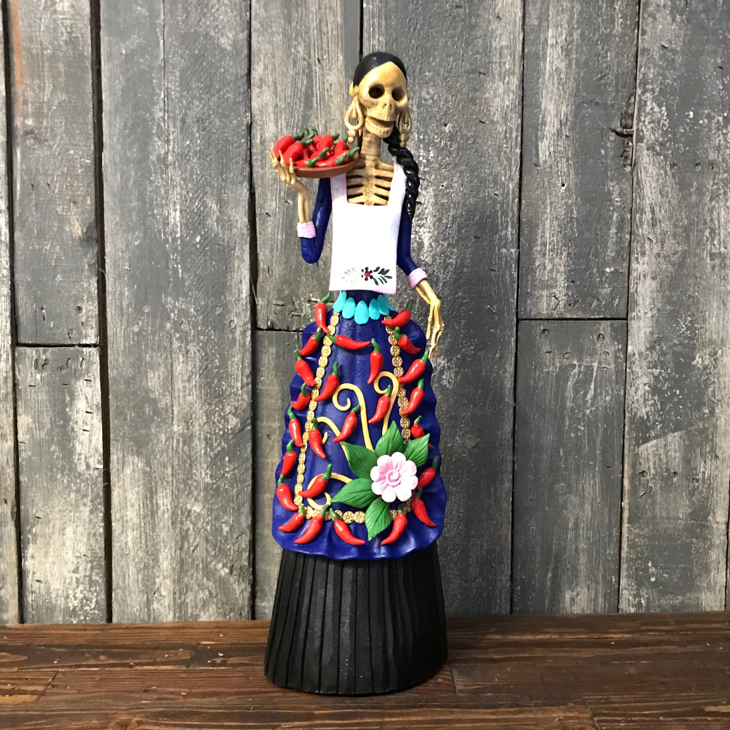 Terracotta Catrina Sculpture