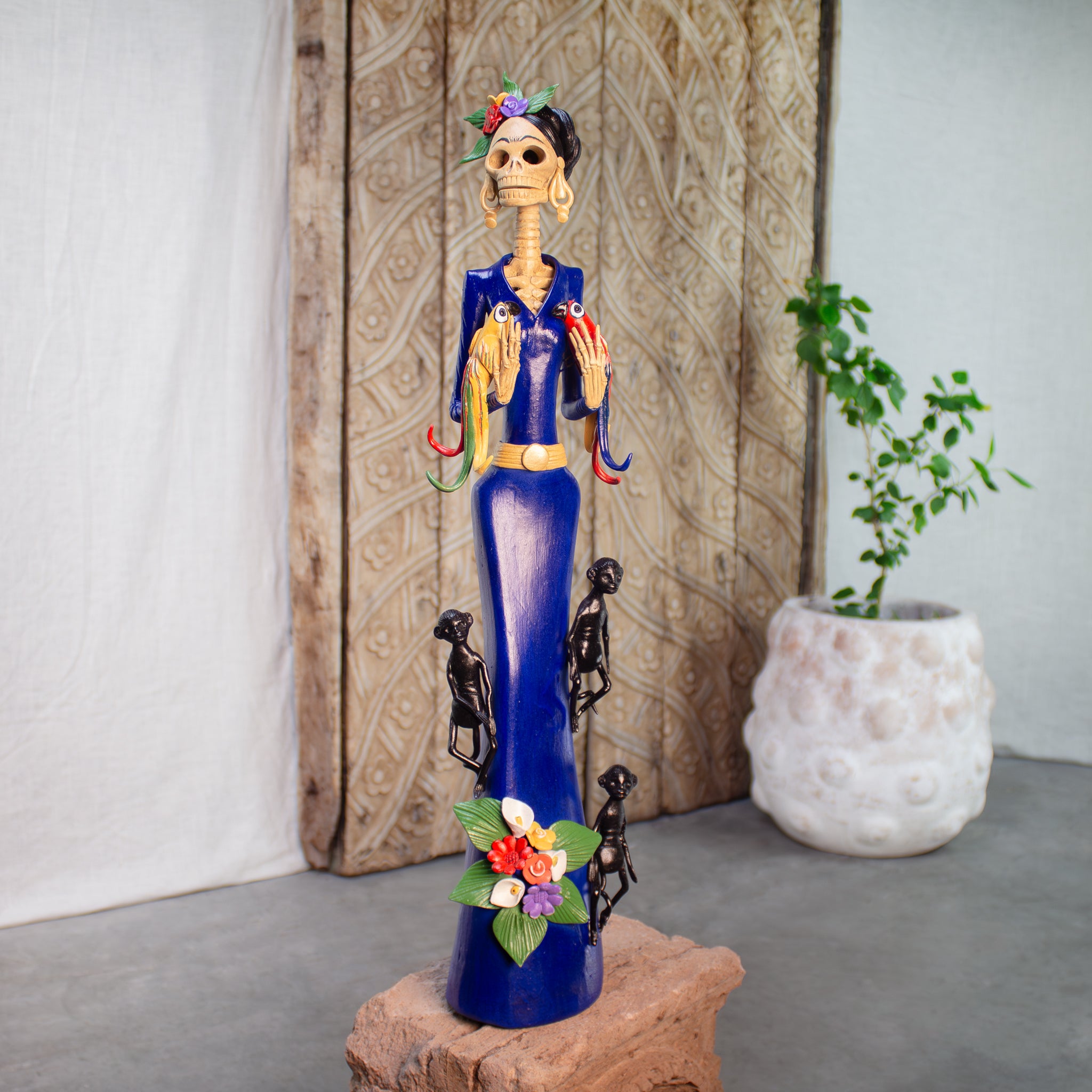 Frida Trópical Luna Edition | Hand Sculpted Catrina