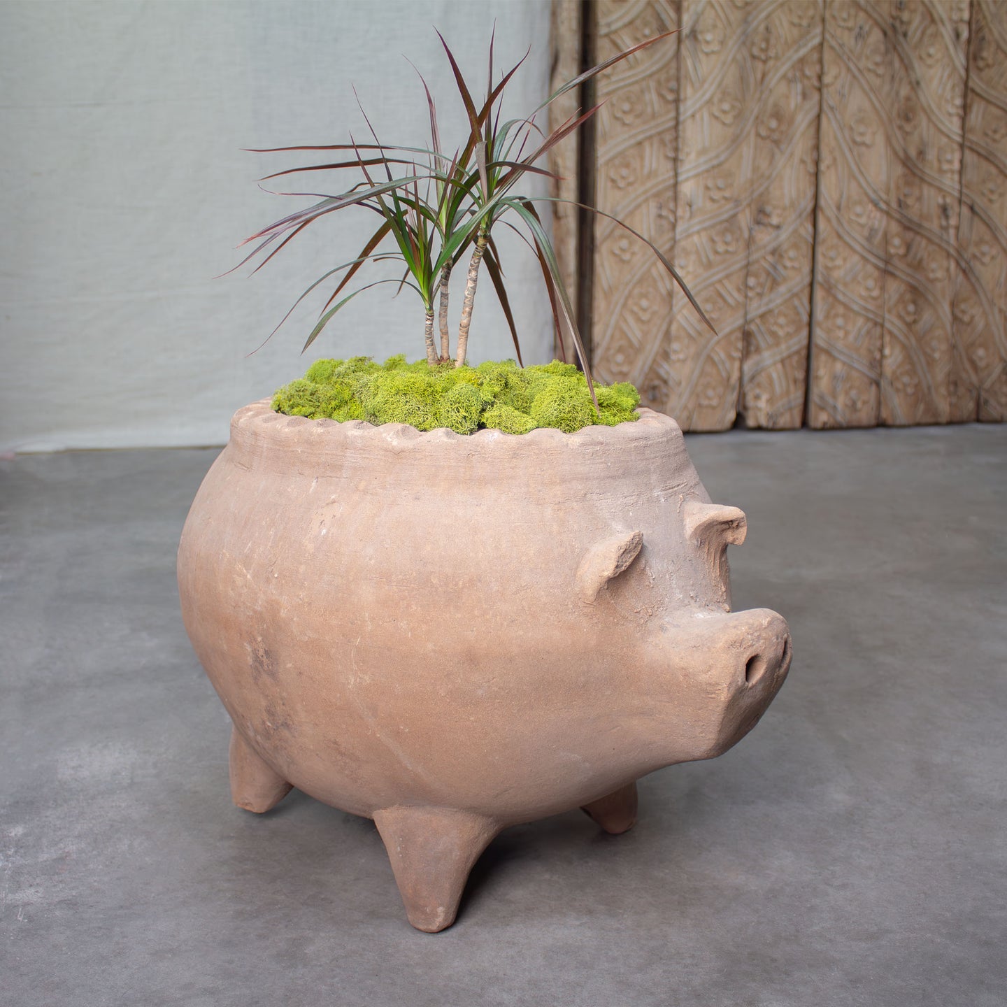 large vintage plant pots Piggy Planter. Vintage Terracotta Pot