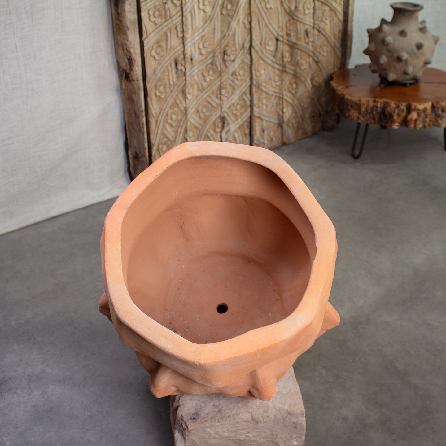 Inside of Terracotta pot