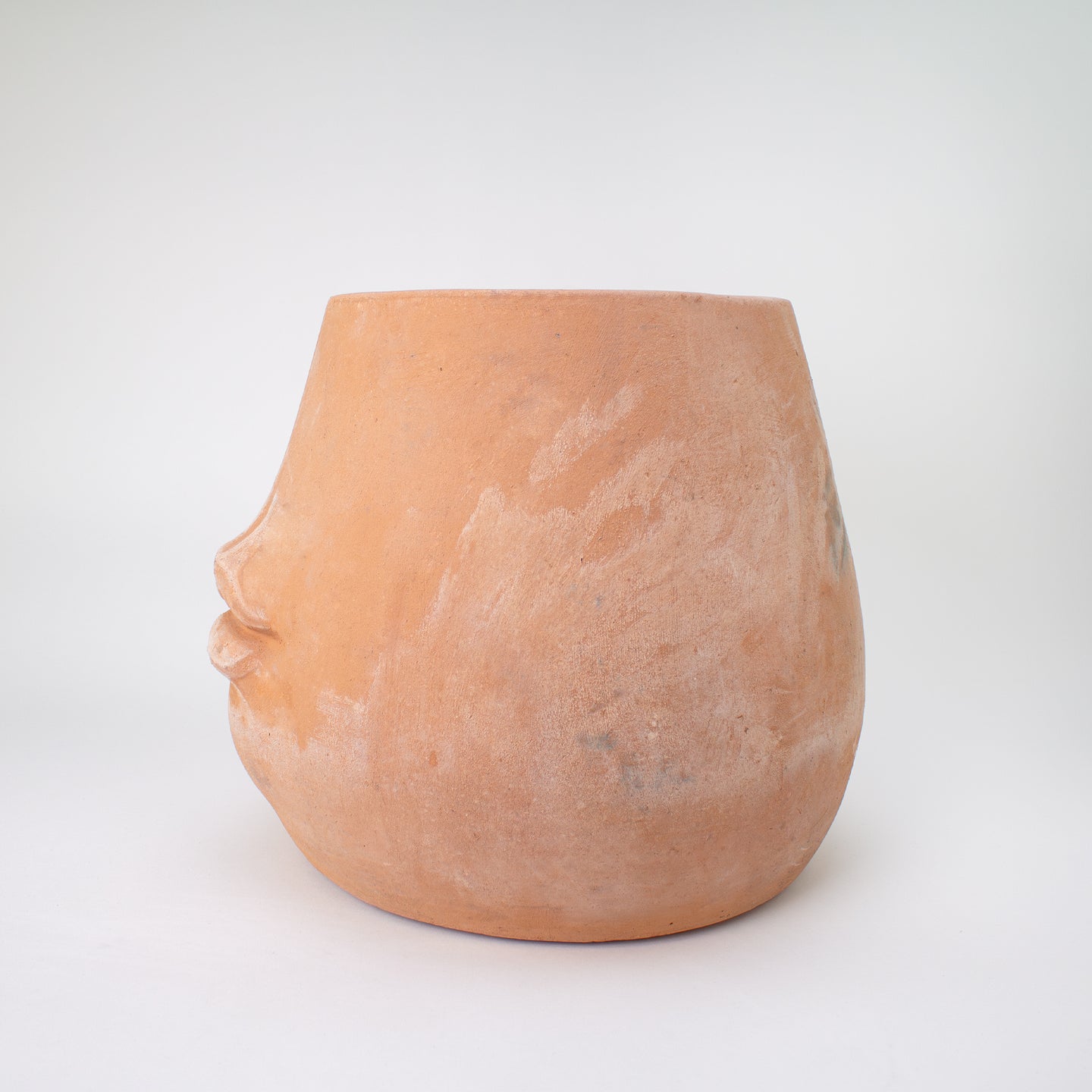 Face pot, handmade terracotta planter