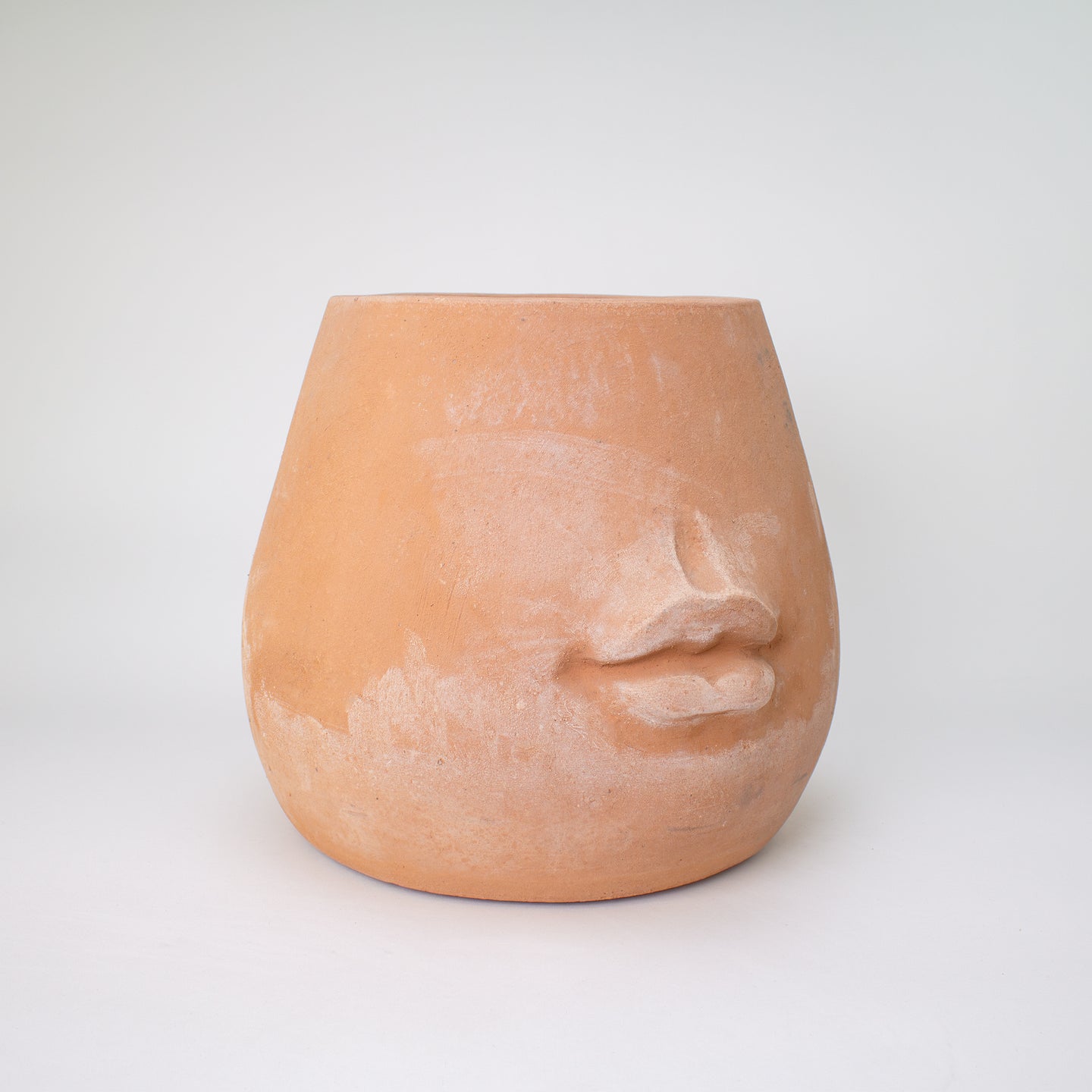 Face pot, ceramic planter.