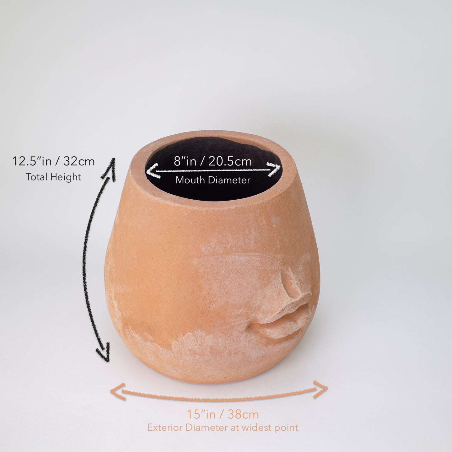 mouth plant pot Labios Face Pot. Sculptural Terracotta Planter