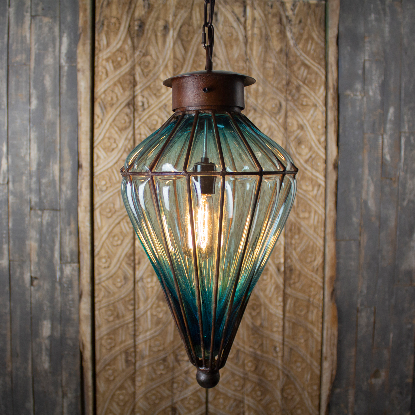 Decoa Pendant Light | Aqua Glass