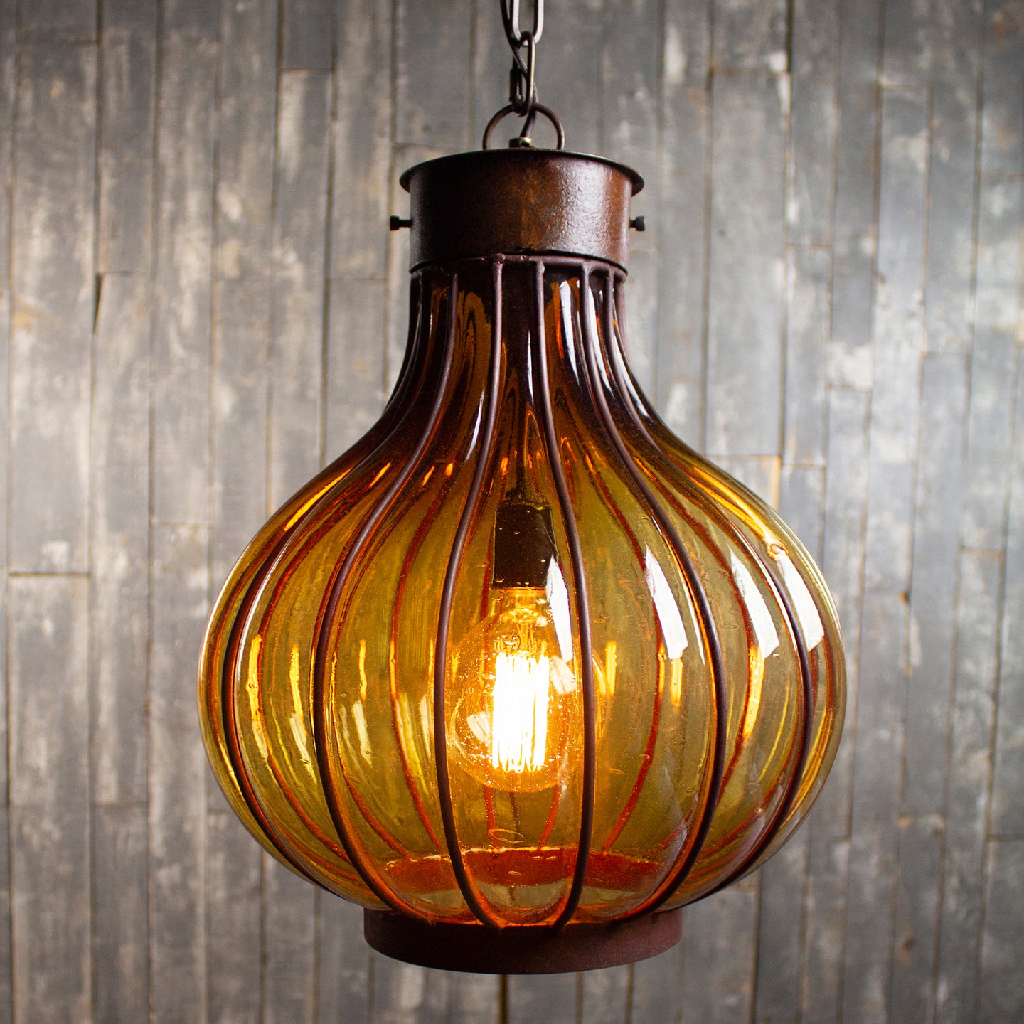 Pera Pendant Light | Amber Glass