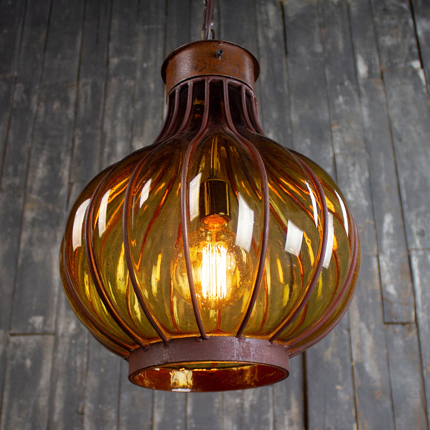 Pera Pendant Light | Amber Glass