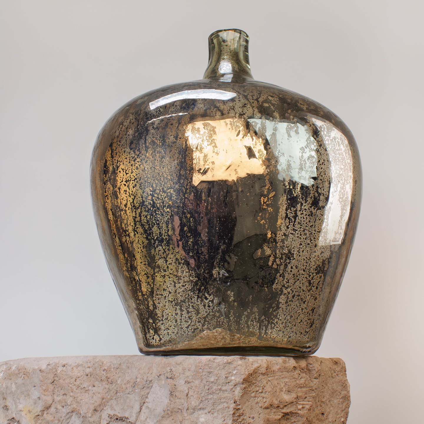 Blown Glass Large Distillery Jar, Vintage Mercury