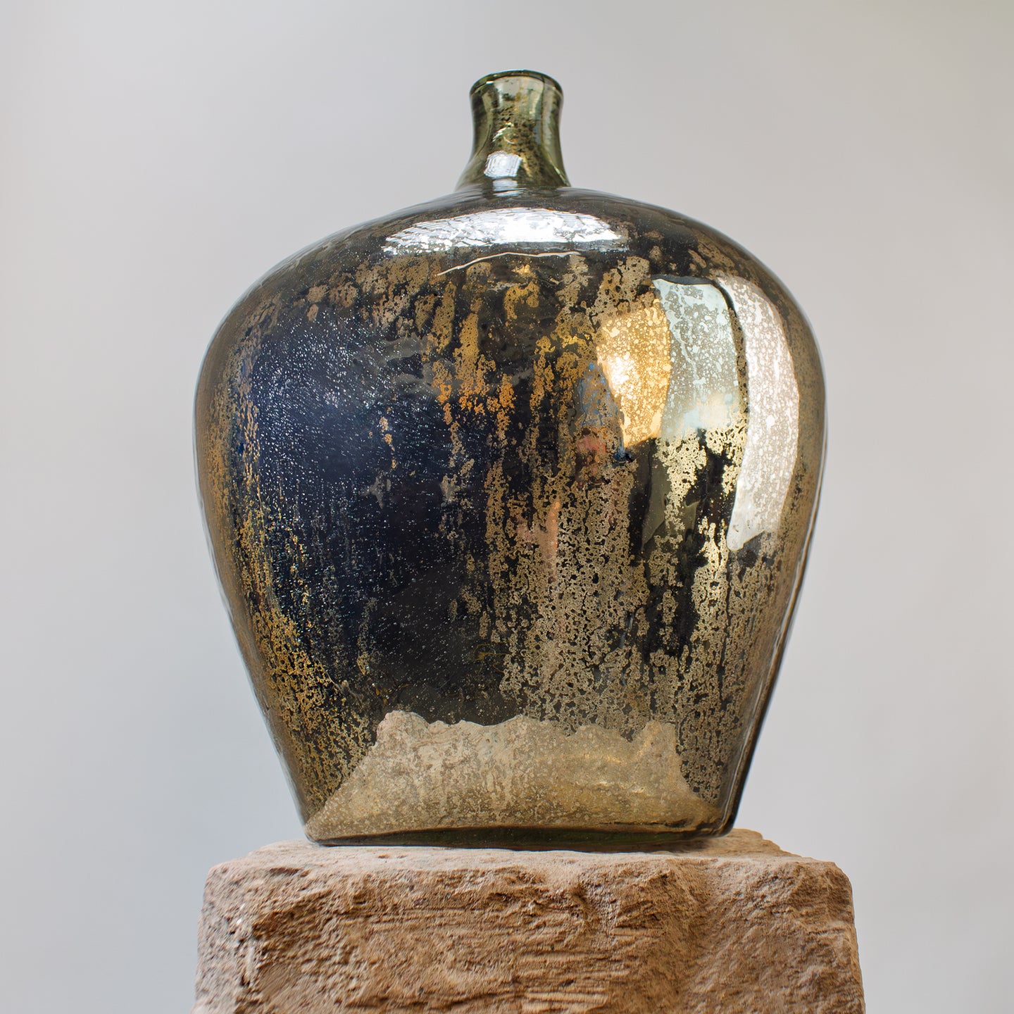 Blown Glass Large Distillery Jar, Vintage Mercury