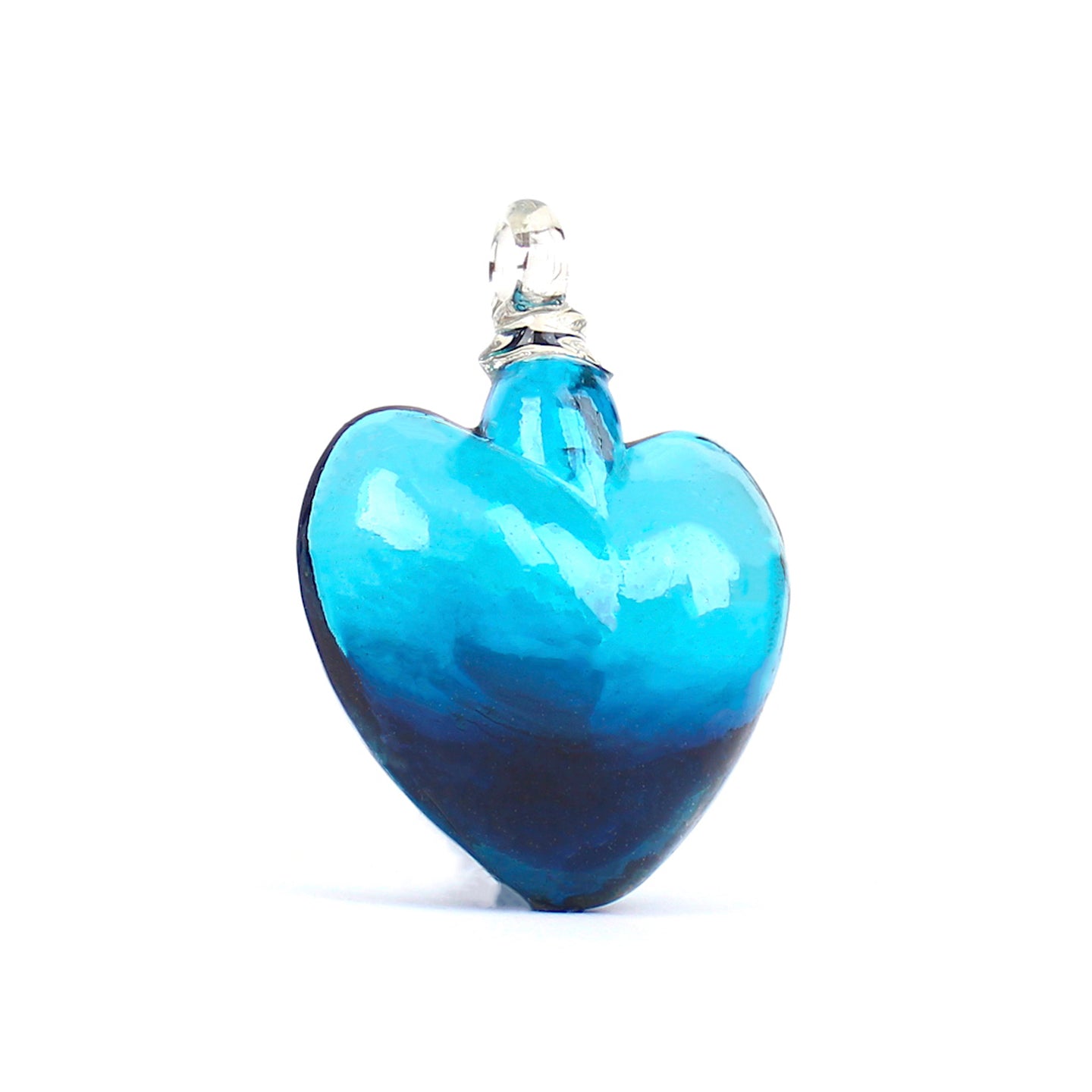 Ornamental glass heart turquoise