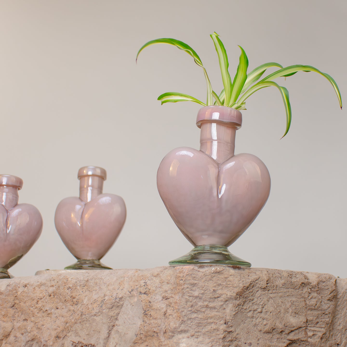 Le Vase, Blown Glass Heart Vase | Small