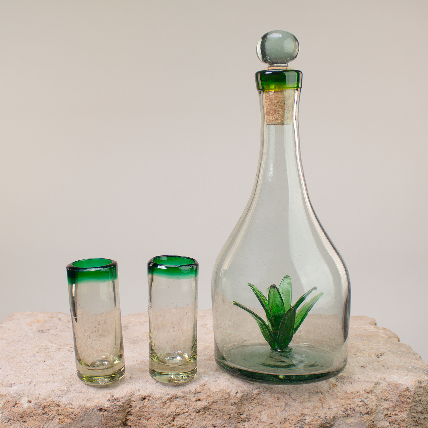 Agave Decanter and Shot Glass Sets