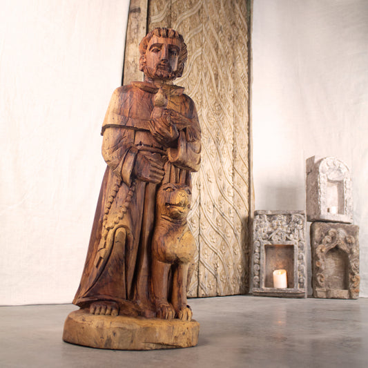 Santo Carving St. Francis Sculpture