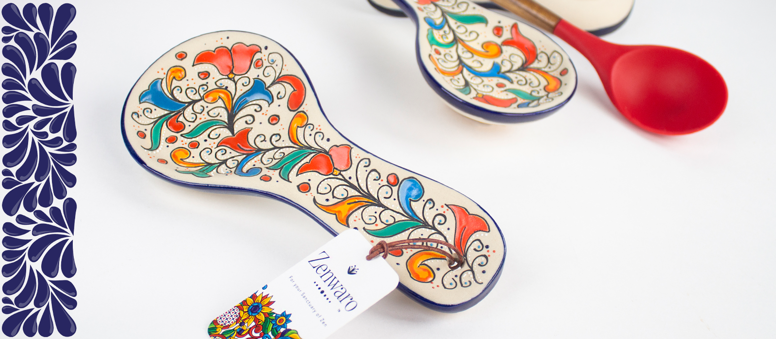 Kitchenware and Cookware, spatula rests handmade from ceramic and stoneware from Mexico