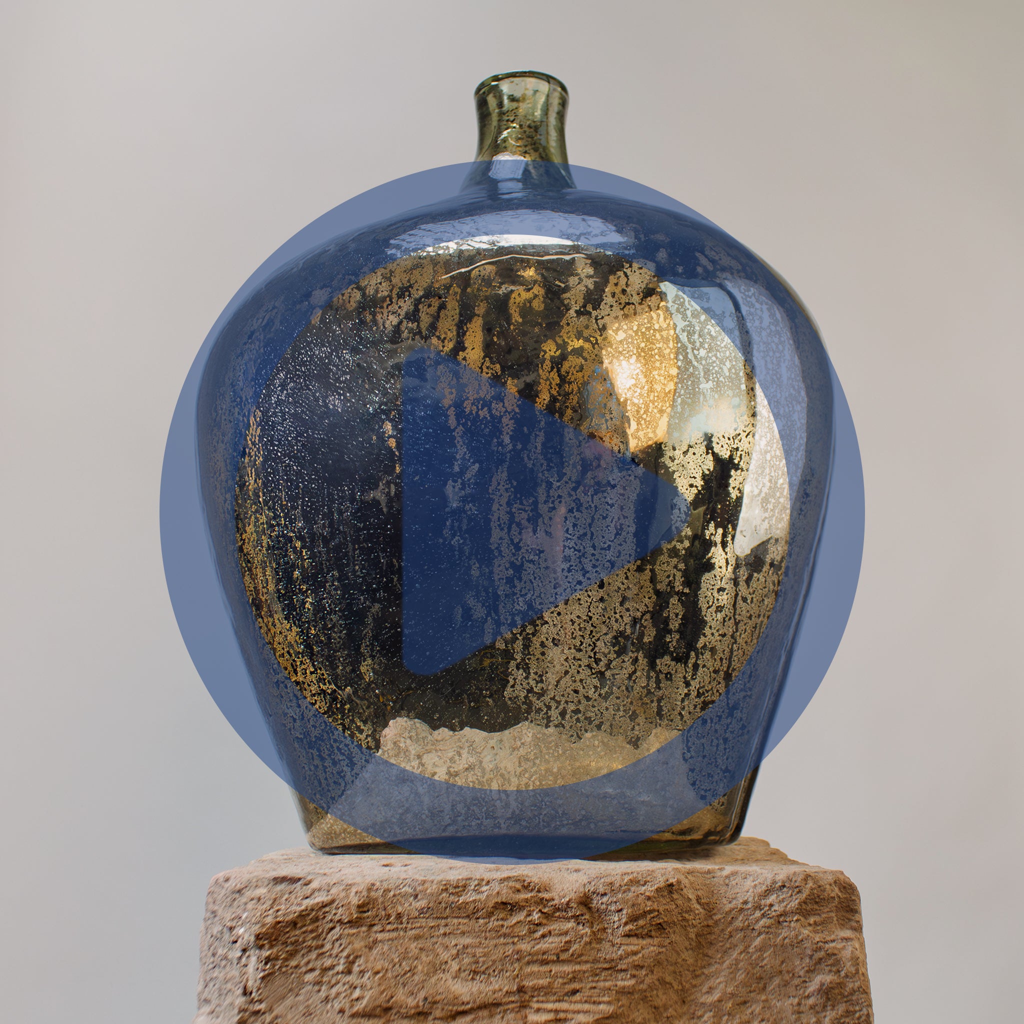 Large Decorative glass bottle