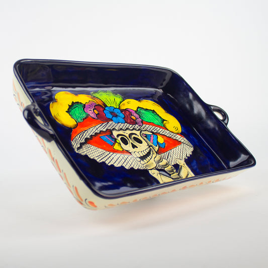 Baking Dish Vintage Catrina Hand painted Cookware