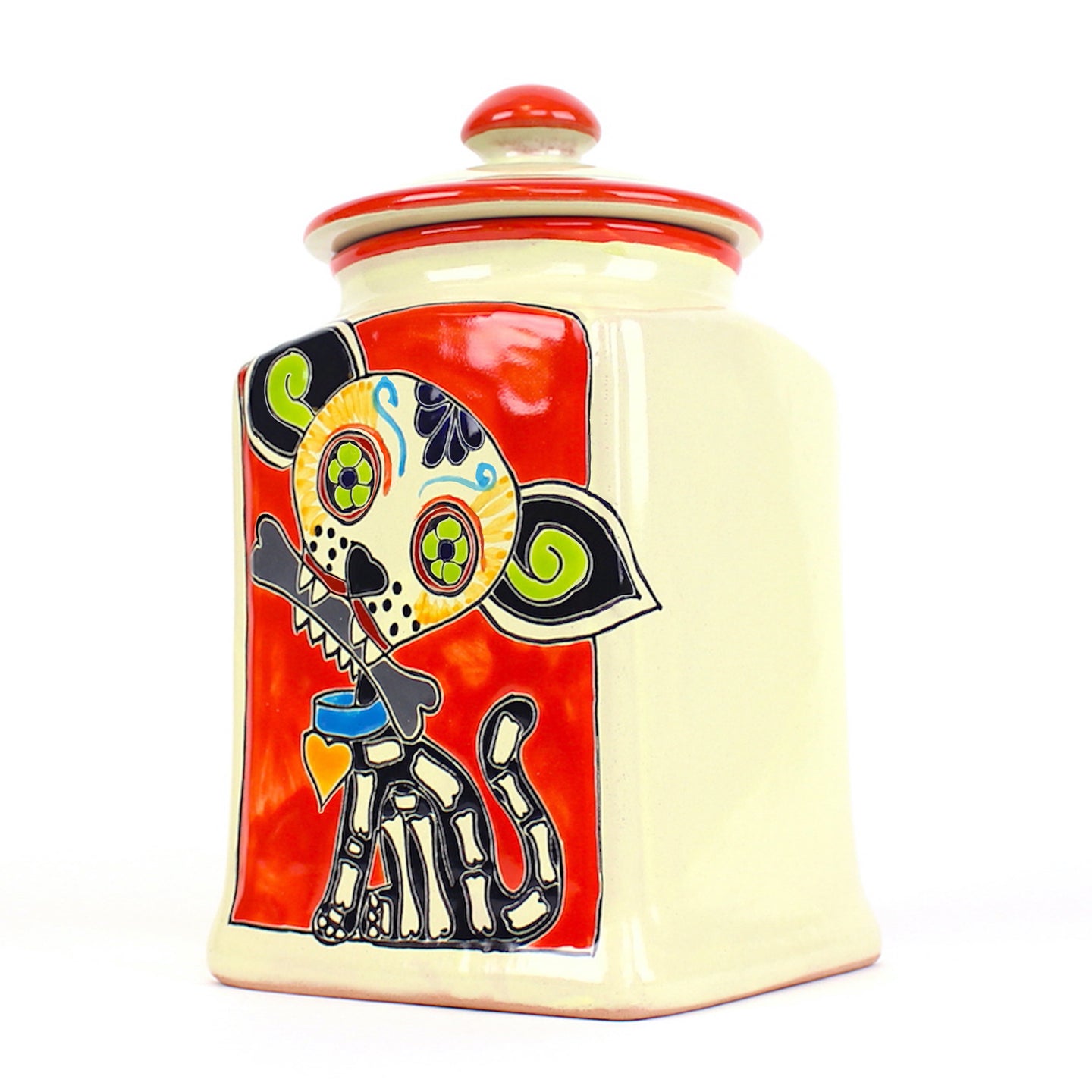 Muertos Doggie Treat Jars | Red Edition