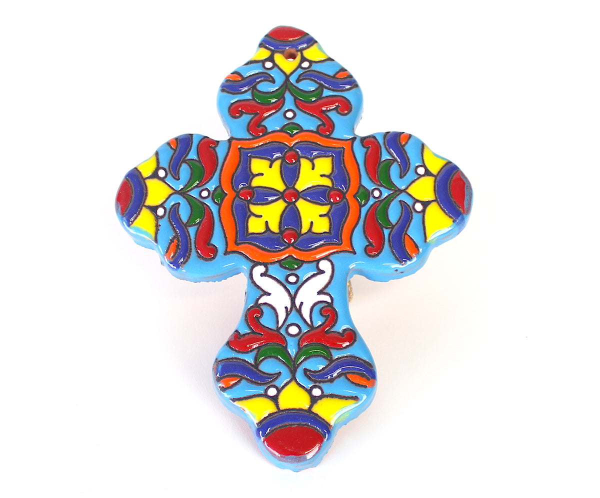 Hand Painted Ceramic Cross | Nirvana