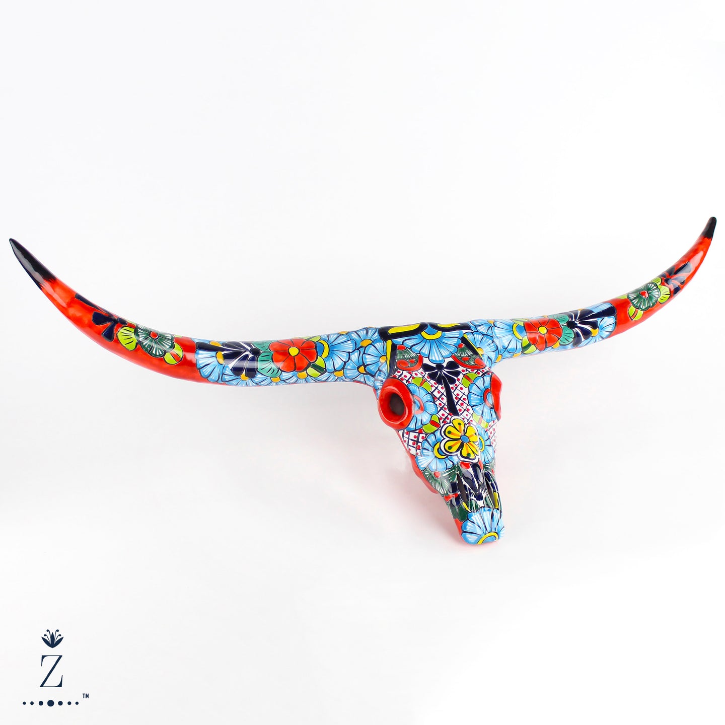 Longhorn Sculpture | Talavera Red Large