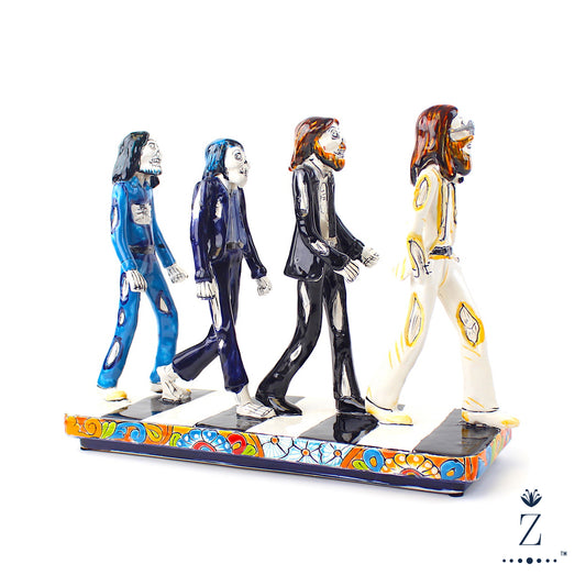 Beatles Crossing over ceramic sculpture