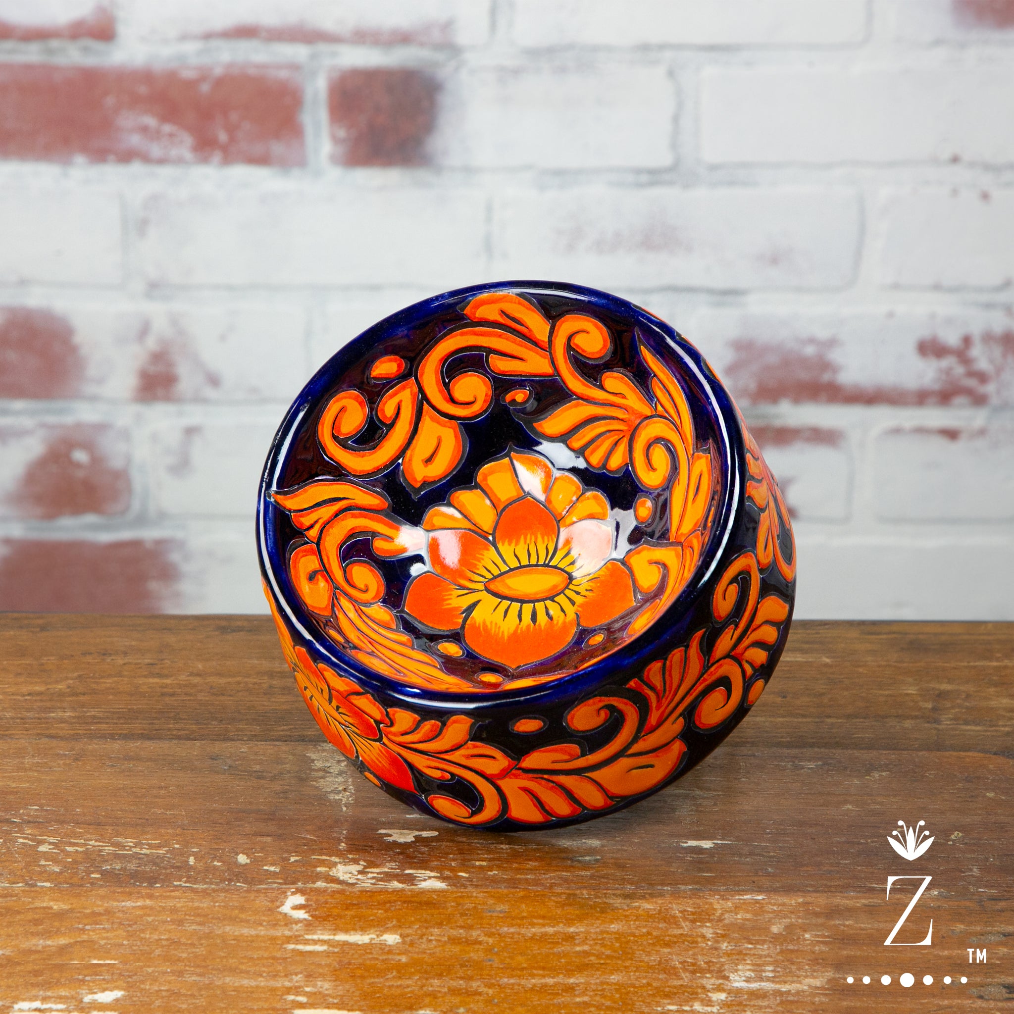 Talavera Pet Bowl | Sol Pattern - Zenwaro