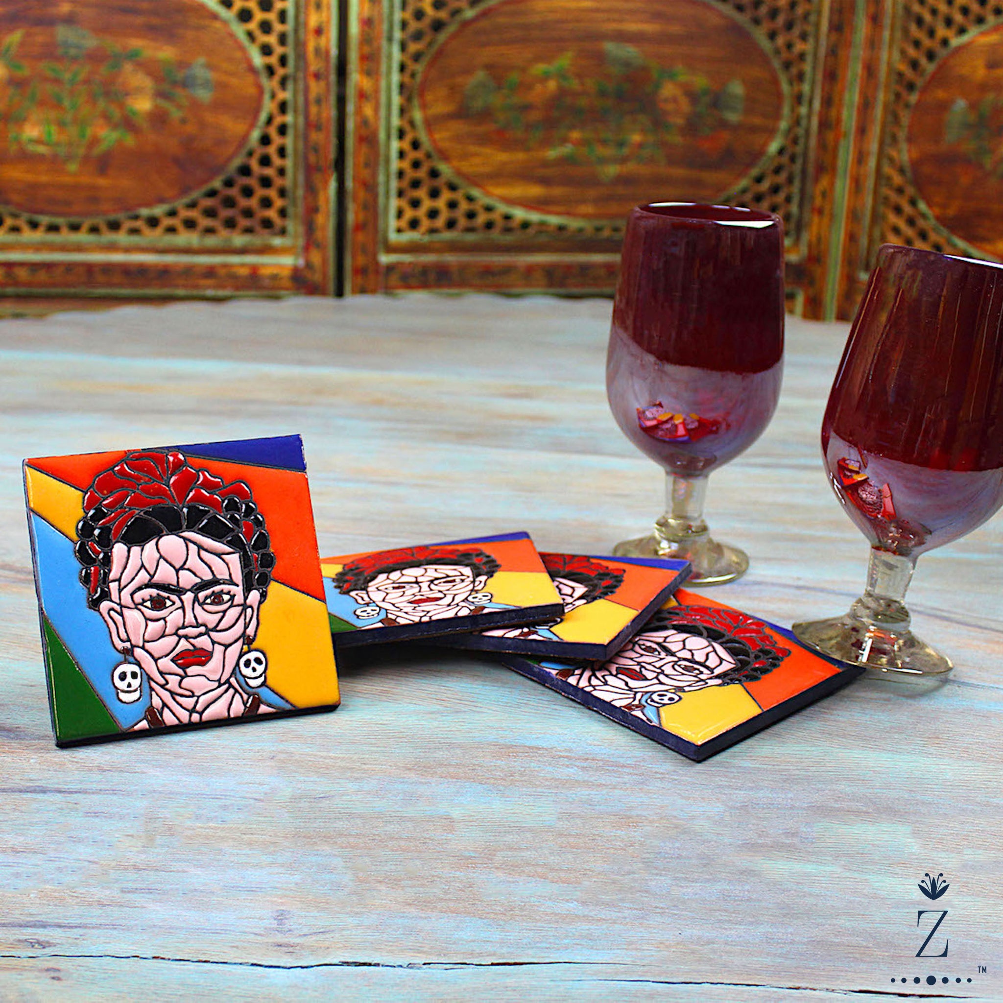 Ceramic Coaster set | Pieces of Frida.
