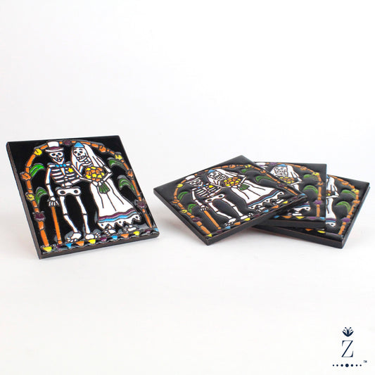 Ceramic Coaster set | Bride and Groom