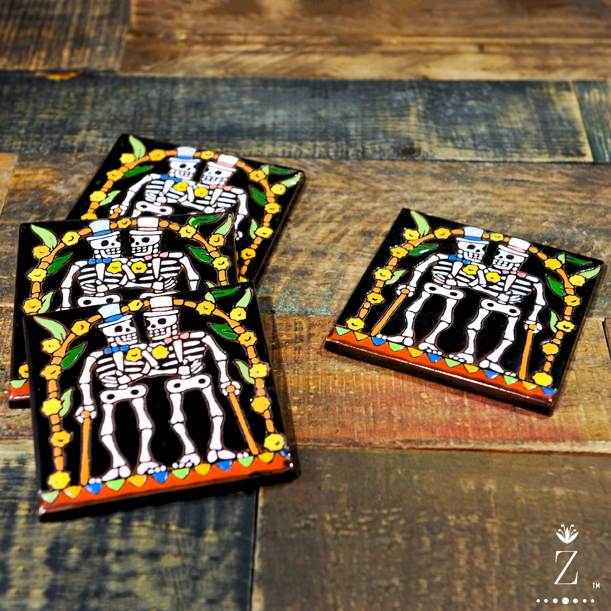 Day of the Dead Coasters | The Grooms Men - Zenwaro