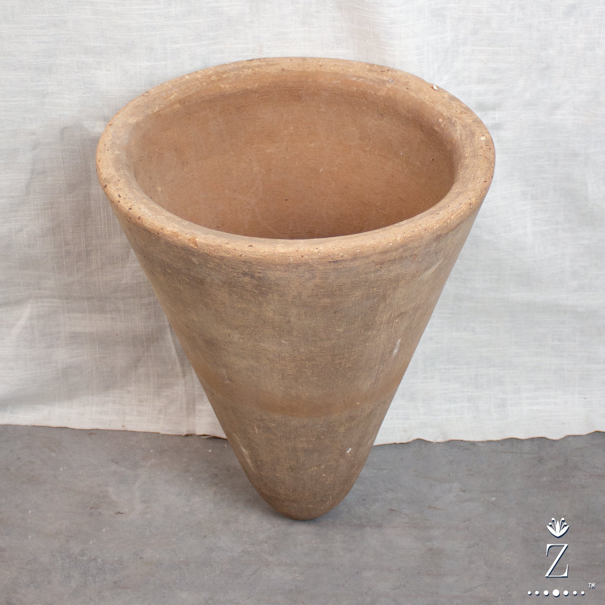 cone planter pot Vintage Cone Planter, with Iron Stand. Plantable pot, Handmade