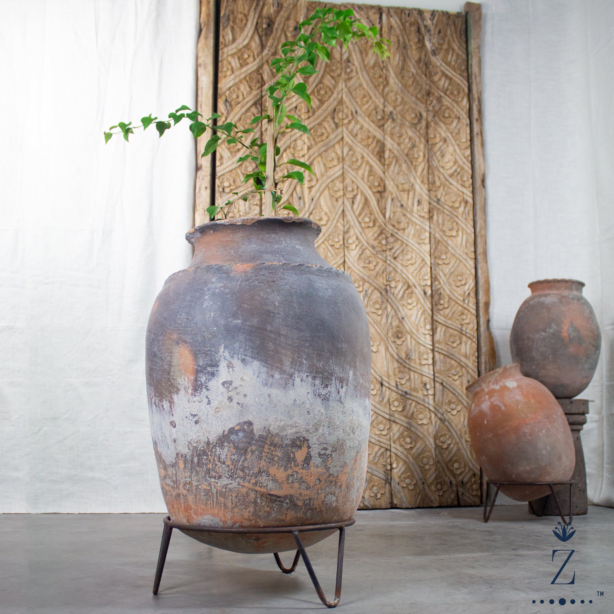 large antique plant pots Vintage Oaxacan Distillery Pot, Large Terracotta Planter