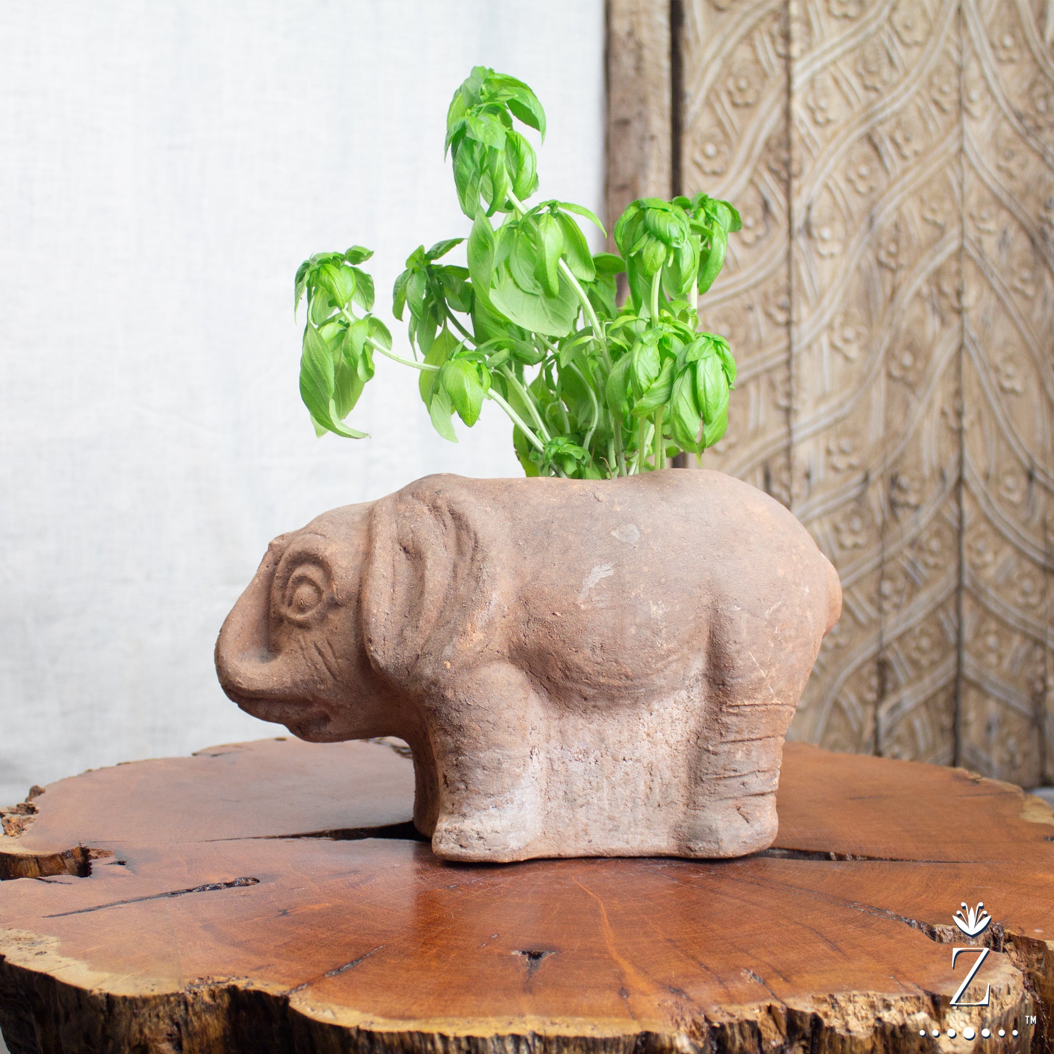 elephant shaped plant pot Elephant Planter, Vintage Terracotta Pot