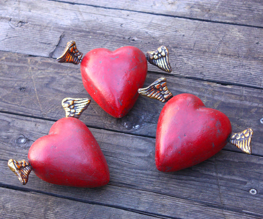 Devotion Angeles Heart, Red and Gold | Large