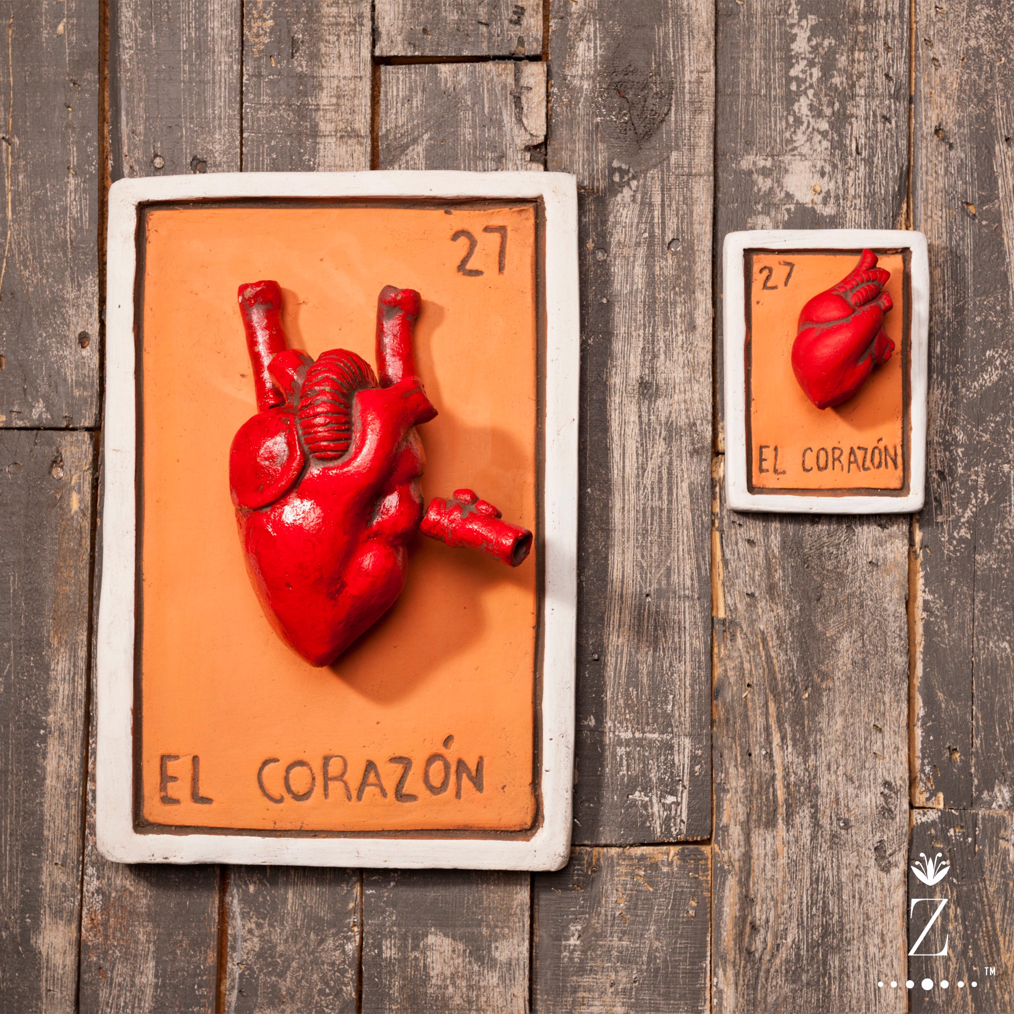 Loteria Card Sculpture Wall Art | El Corazon #27